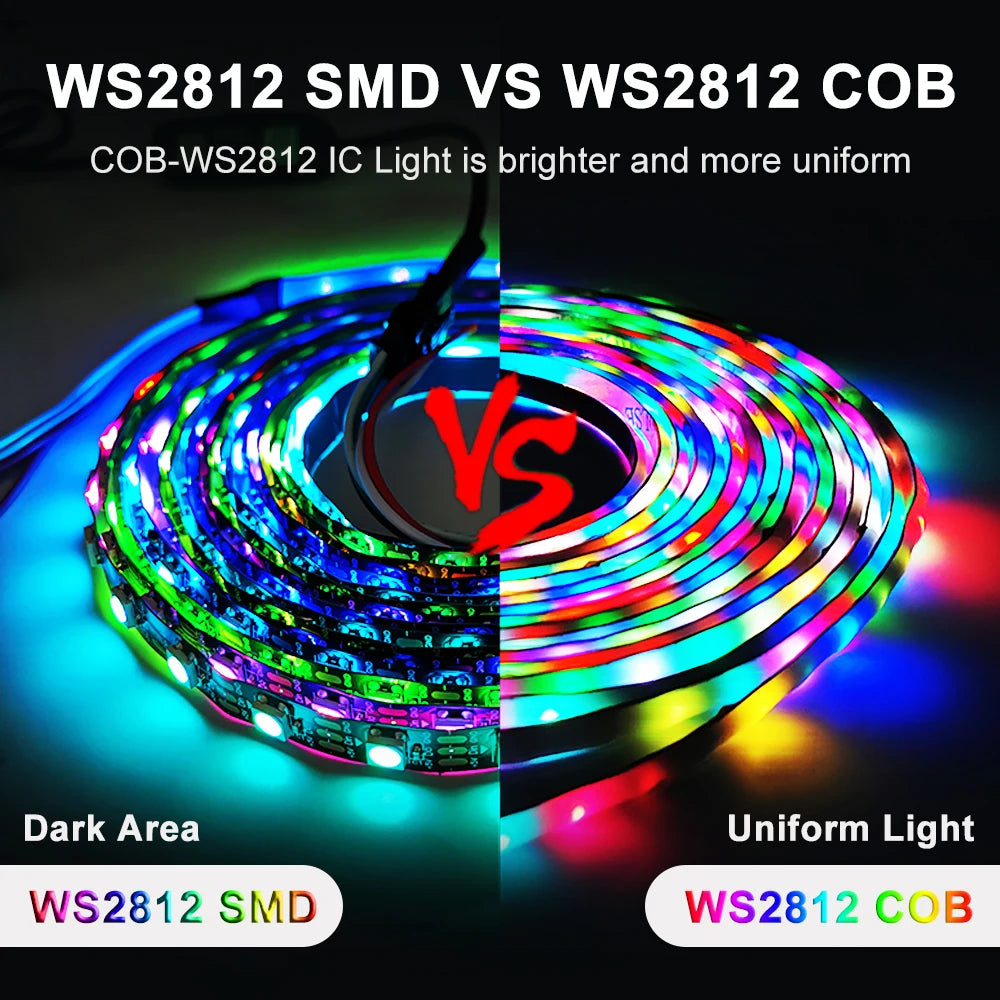ruban led ws2812 100 leds double face adhésive ic ws2812 blanc noir bleu moderne