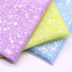 tissu translucide étoiles dorées paillettes violet vert bleu rouge rose blanc décoration événementiel bricolage