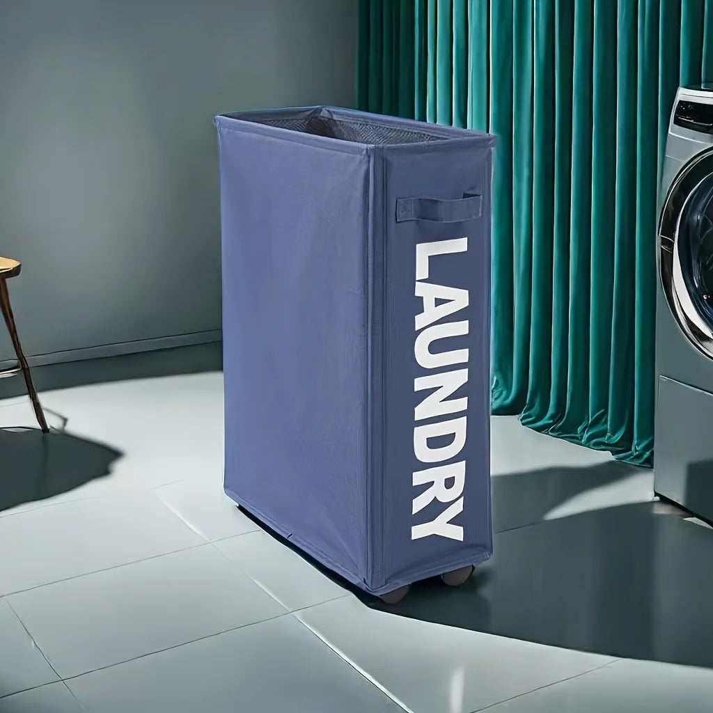 panier linge pliable oxford durable beige gris moderne laundry imprimé roulettes poignée