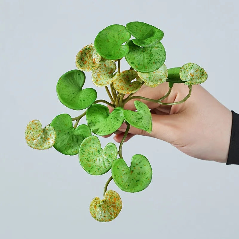 lot dix feuilles monstera artificielles vertes plantes décoratives intérieur maison salon