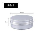 boîtes métalliques rondes argentées couvercle vis 5ml 10ml 15ml 20ml 30ml 40ml 50ml 60ml