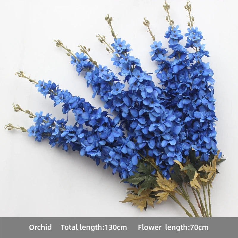 décoration événement artificielle fleurs bleu royal soie feuilles bouquets hybride ornement festifsintérieur