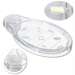 support douche transparent moderne porte savon clips respectueux environnement