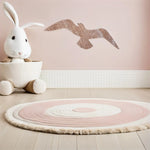 décoration murale oiseaux vol marron clair bois naturel silhouette simplifiée adhésif nautique maison côtier