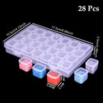boîtes rangement bijoux plastique réutilisable 28 56 grilles compartiments modernes clips fermeture transparentes