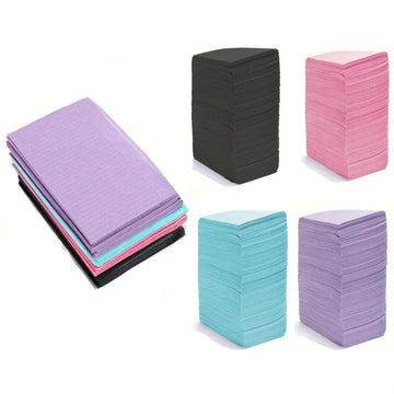 serviettes jetables simples rayures horizontales violet bleu clair noir rose pack 50 pièces