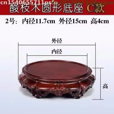 théière artisanale bois sculpté support figurines vase pot fleur trưng bày bàn trà đồ
