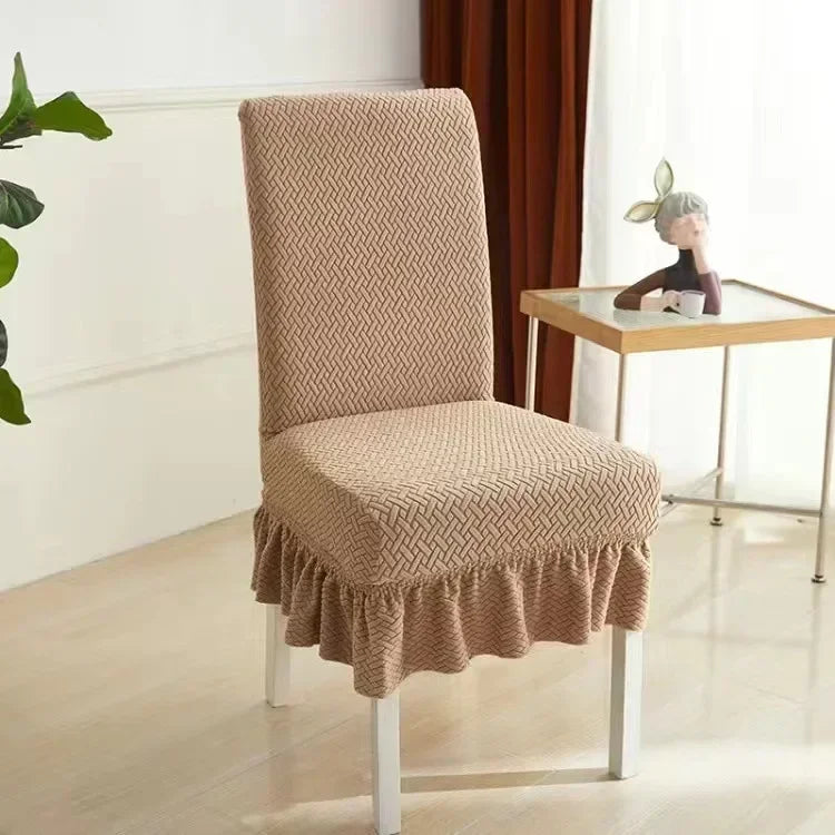 housse chaise tissé motifs géométriques moderne orange beige gris bleu