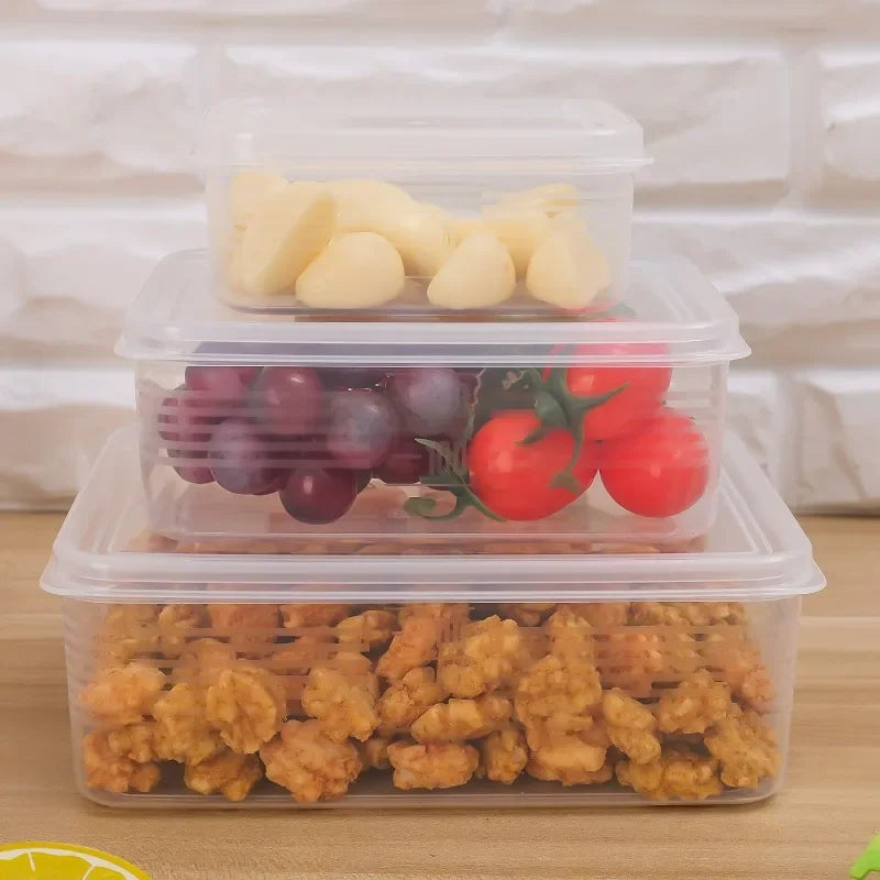 boîtes conservation alimentaire transparentes 300ml 600ml 1200ml couvercle moderne fraicheur fruits légumes viande étanches