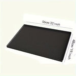 tapis sol moderne silicone hexagonal noir 94cm 56cm imperméable cuisine évier
