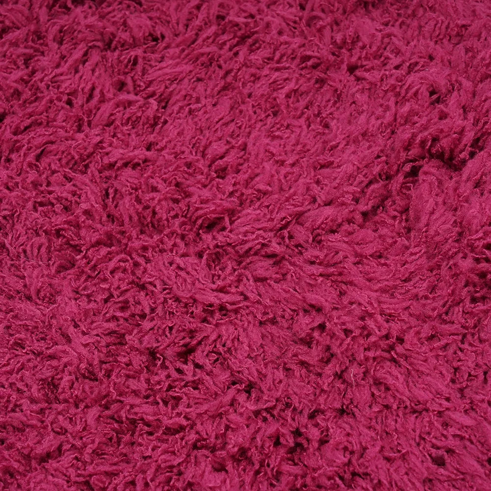 tapis bain doux pelucheux rose fuchsia beige vert clair moderne salon chambre