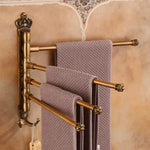 porte serviettes pivotant bronze antique ornements dorés classique vintage mural serviettes fixations visibles