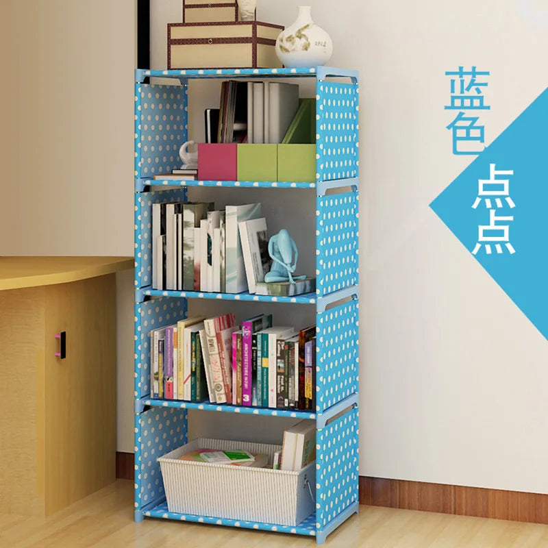 étagère modulaire étagères murales livres modernes minimaliste pois tissu meuble salon