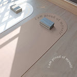 tapis yoga gris rose blanc anti dérapant texture moderne minimaliste anneau noir personnalisable