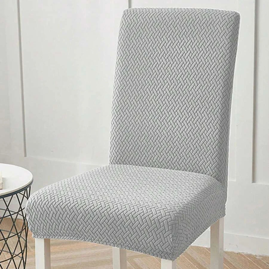 housse chaise tissé motifs géométriques moderne adhésif polyester élasthanne beige gris rouge