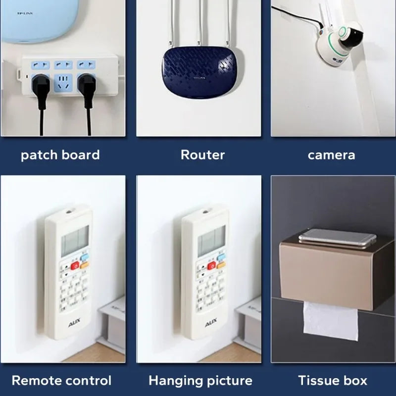 adhésifs blancs multi usages 10 pièces organiseur moderne prise électrique support cuisine blanc