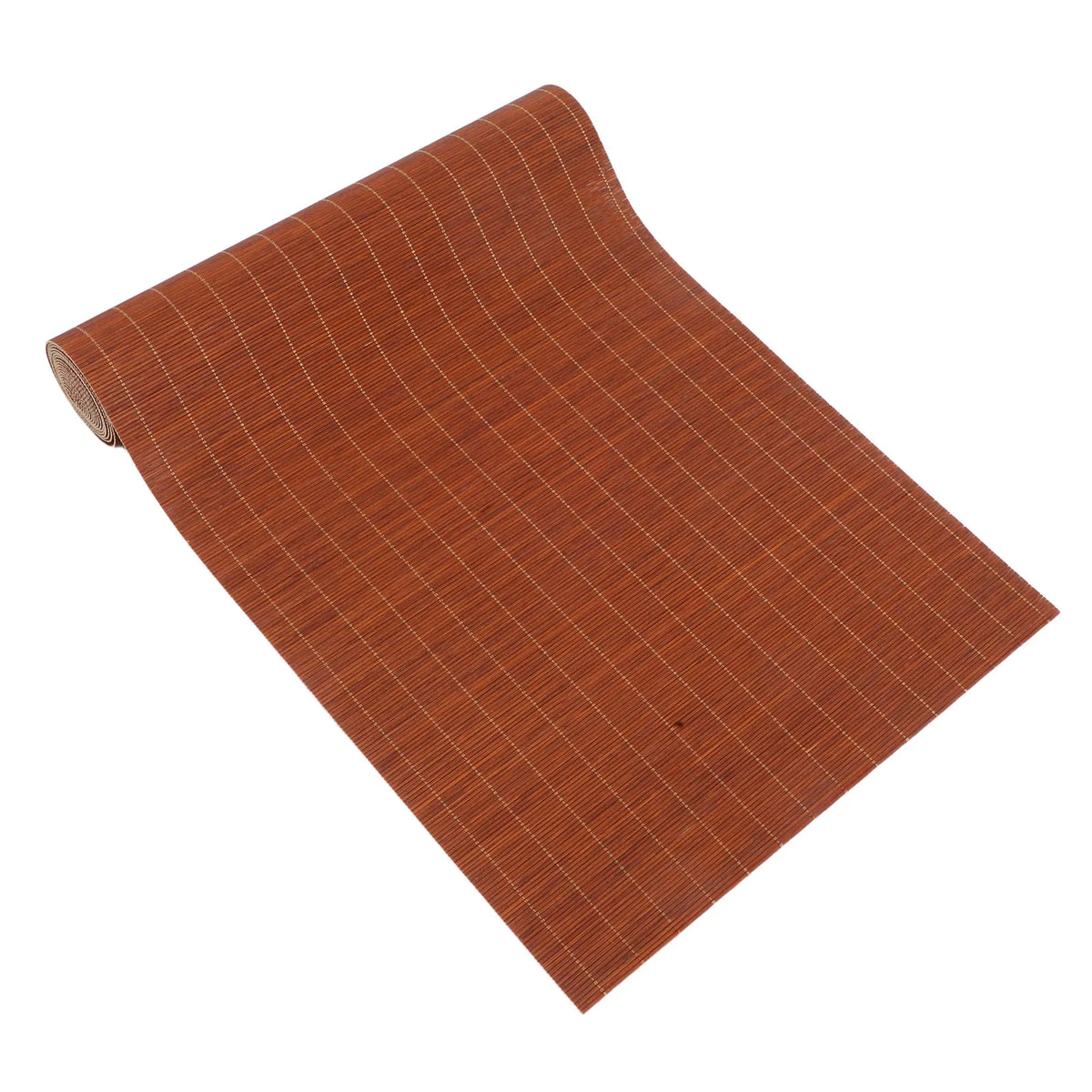 nappe table bambou protecteur rustique 200cm longue 30cm large marron rouille naturelle évite rayures