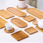 assiettes support plats bambou moderne minimaliste naturel bois clair grain bois respectueux environnement stockage