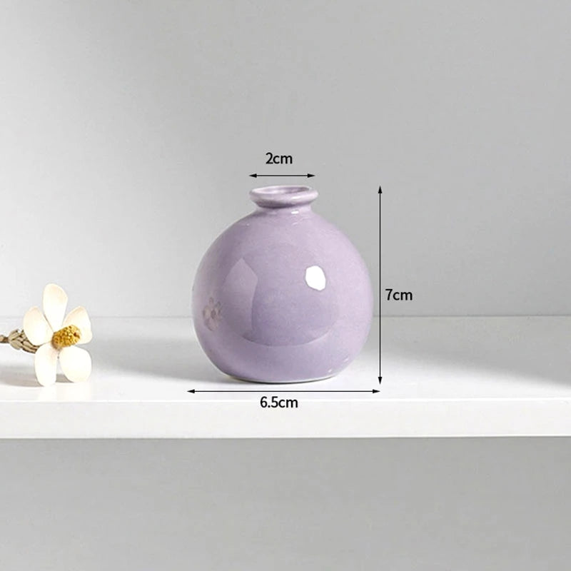 vases décoratifs modernes couleurs blanc rose vert bleu violet rond lissesintérieur maison