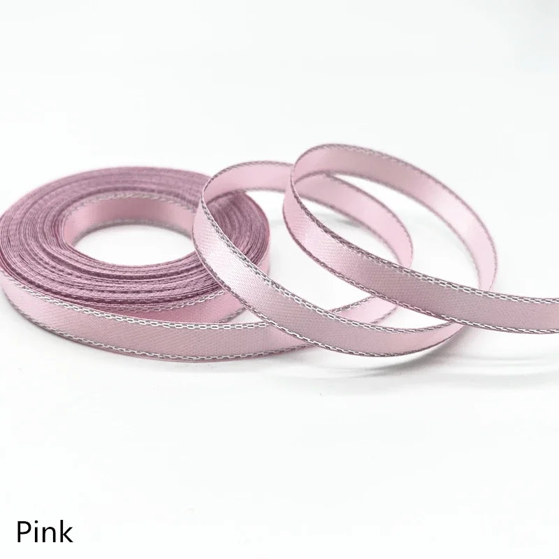 rubans satinés élégants couleur unie opaque 6mm largeur po yards blanc rose rouge bleu