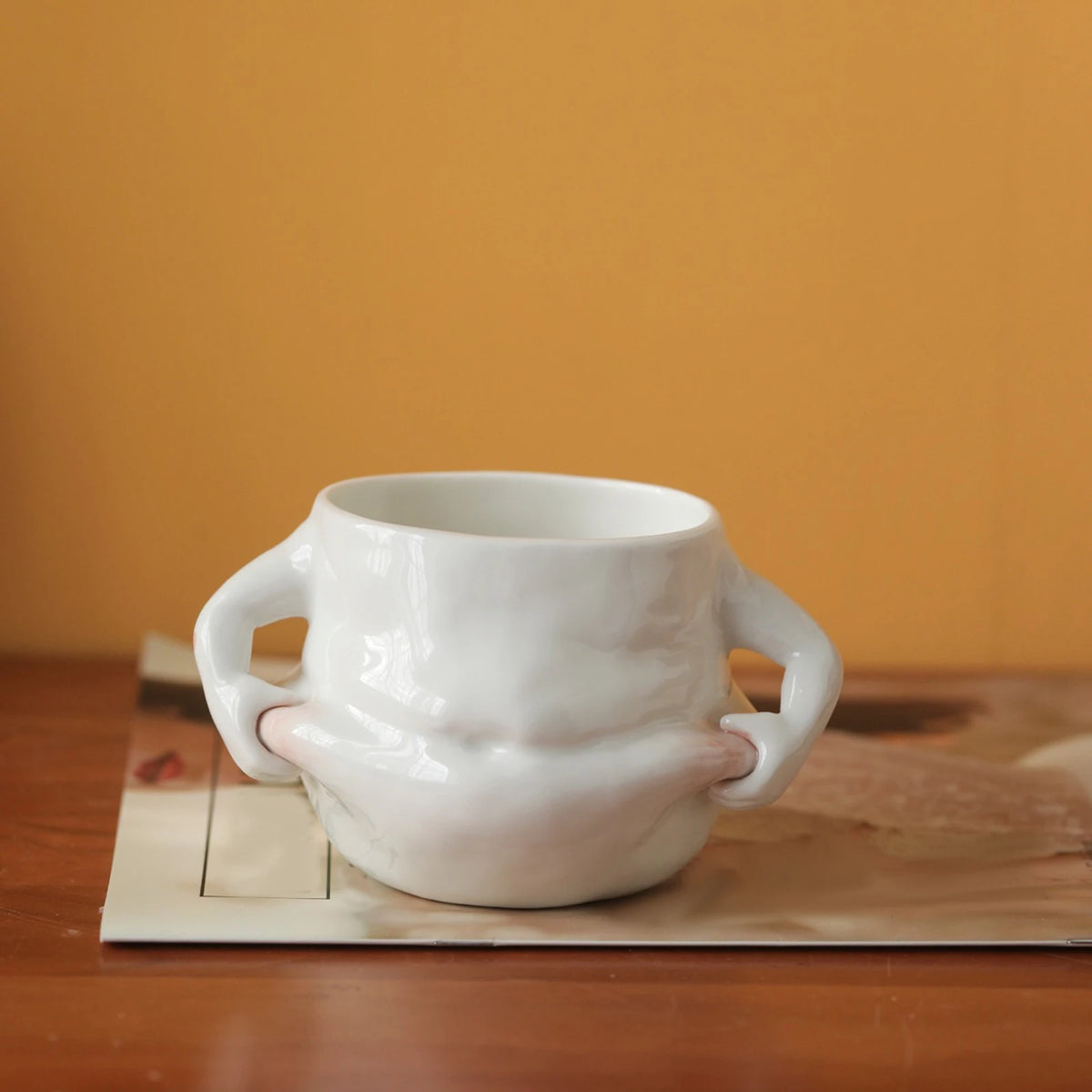Tasse déco cuisine ventre gras rouge