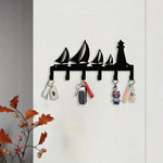 porte clés mural métal noir bateaux phare moderne serviettes clés tampons bearings
