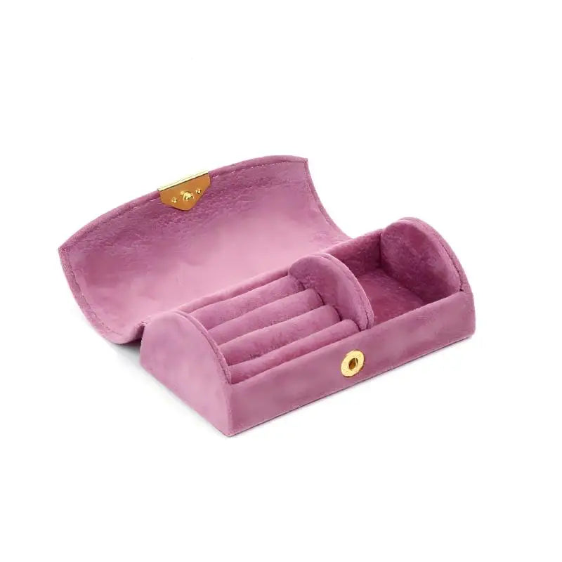 boîte bijoux velours rose gris vert violet marron élégante bague boucles d'oreilles présentoir opacité