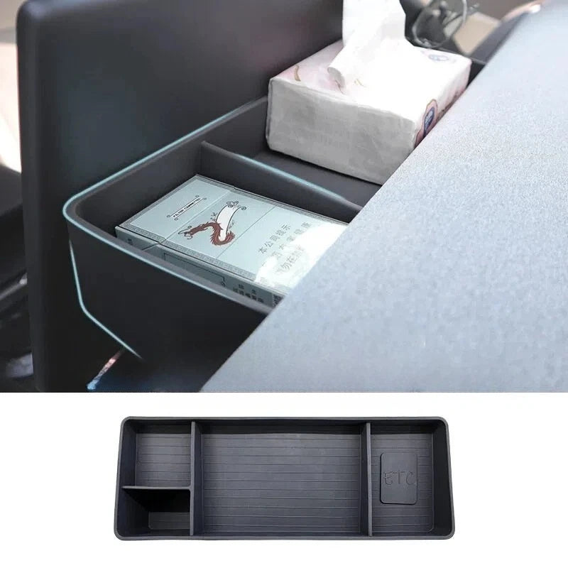 organisateur voiture compartiments tpe noir gris moderne utilitaire documents lunettes écran mouchoirs