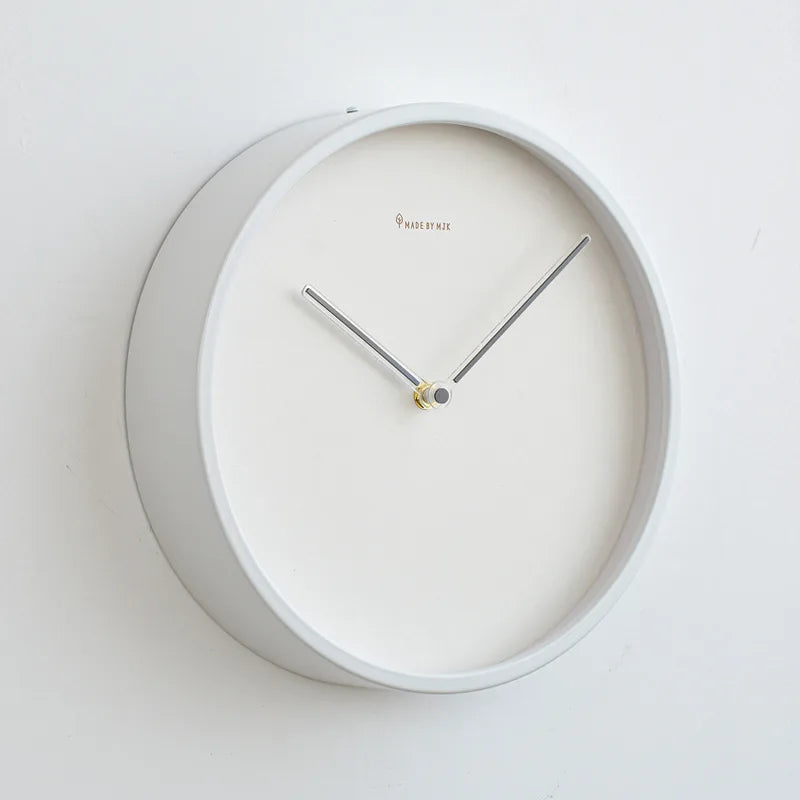 horloge murale moderne minimaliste blanche aiguille quartz visage unique sans cadre salon decoration