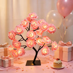 lampe arbre fleurs roses bleu moderne veilleuse chambre enfant décoration lecture led basse consommation