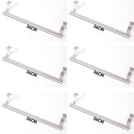 porte serviettes mural acier inoxydable clips fixation moderne 23cm 36cm lisse argenté sans perçage