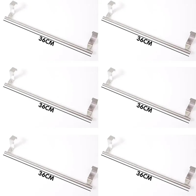 porte serviettes mural acier inoxydable clips fixation moderne 23cm 36cm lisse argenté sans perçage