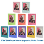 cadres photo magnétiques bleu clair rose noir blanc vert orange gris jaune modernes minimalistes