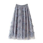 jupe rose fleurs relief tulle élastiquée printemps été féminine élégante romantique coton polyester junior