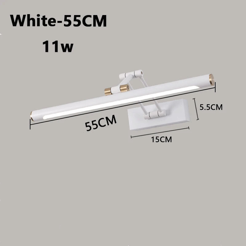 lampe maquillage moderne applique murale led blanc noir fixe chambre salon
