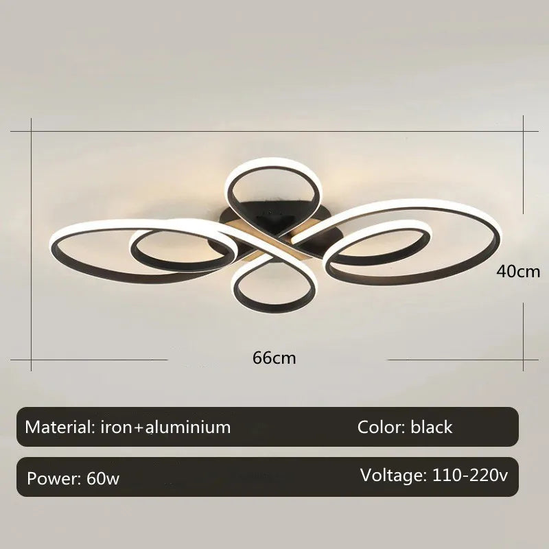 luminaire anneau moderne blanc noir marron led dimmable sans télécommande