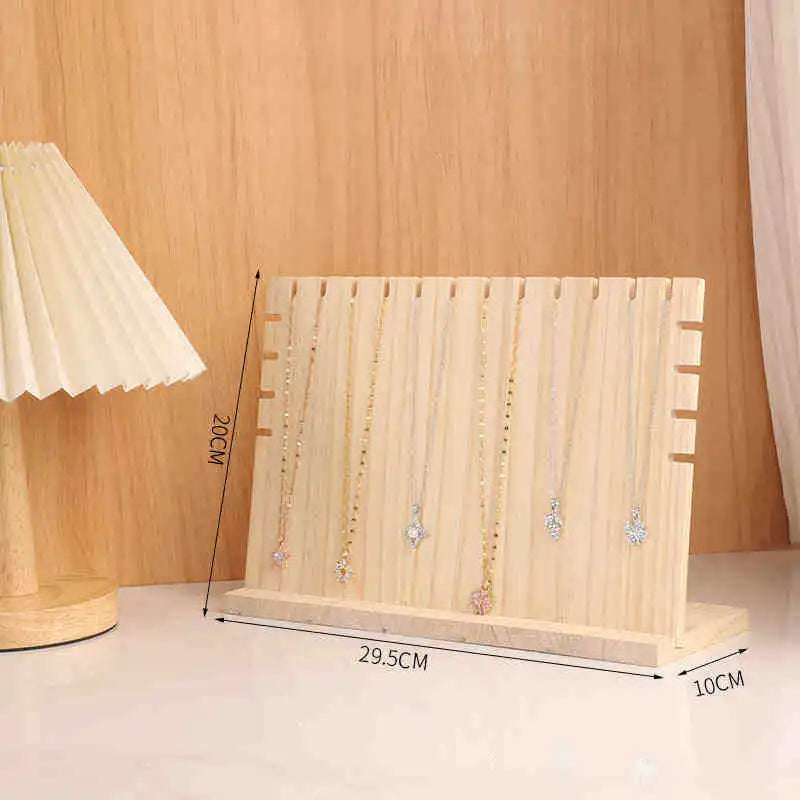 support bijoux bois naturel moderne clips colliers rangement portable anniversaire mariage cadeau domestique commercial