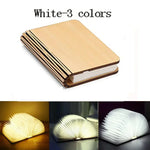 lampe posée livre forme led blanc brun plis pages modernes minimaliste pince centrale recharge