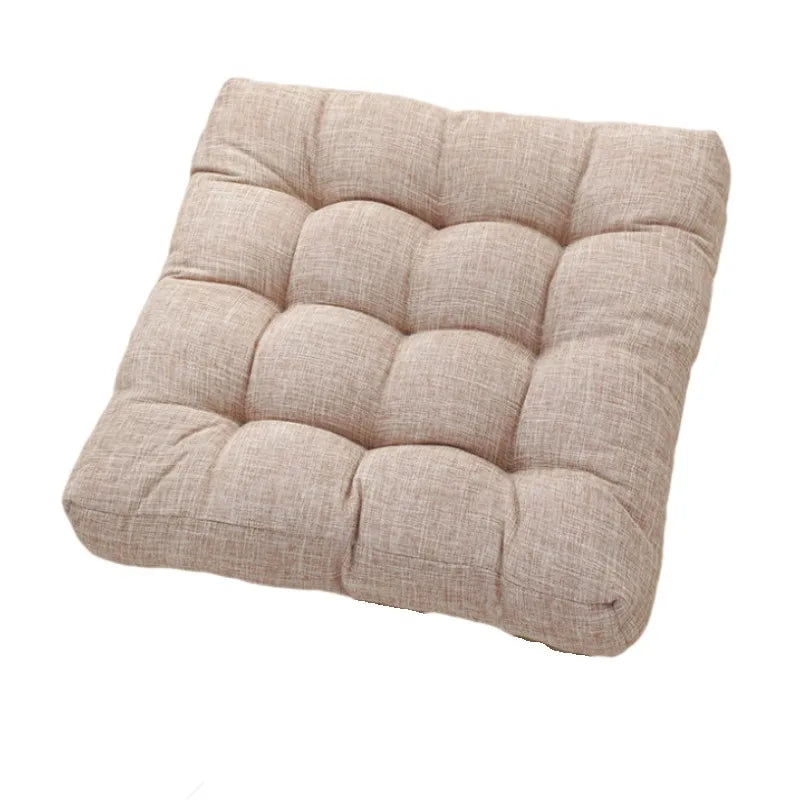 coussin siège rond polyester tissage fin rayé moderne couleur rose clair confortable 45x45cm