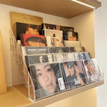 présentoir cd transparent moderne étages rangement dvd clips boîtes stockage acrylic