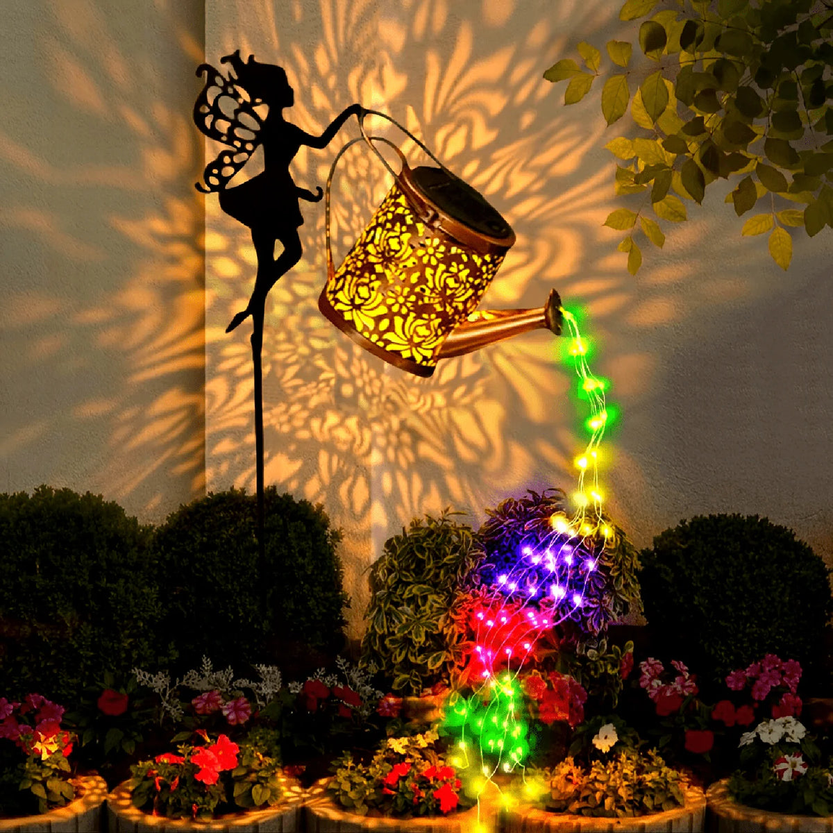 lanterne solaire bronze oiseaux volants ampoules led interrupteur on off énergie solaire résistante intempéries