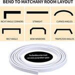 rideau polonais moderne blanc opaque lisse 3m 5m vis clips finition