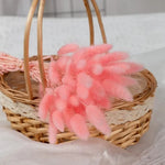 bouquet fleurs séchées forme lapin décoration table mariage anniversaire baby shower pampas lagurus phragmites