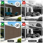 toile protection solaire marron clair tissée moderne clips métalliques cordelette 100x200cm 200x300cm 200x400cm 300x400cm