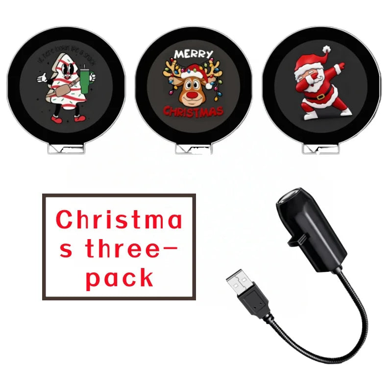 projecteur led noël père noël rennes cadeaux usb moderne adapté chambre opaque