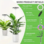 lampe croissance led réglable 165cm 65cm 72leds 20leds usb noir blanc vert moderne