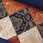 serviette table patchwork bleu marine rouge orange géométrique traditionnelle coton polyester hand made festive