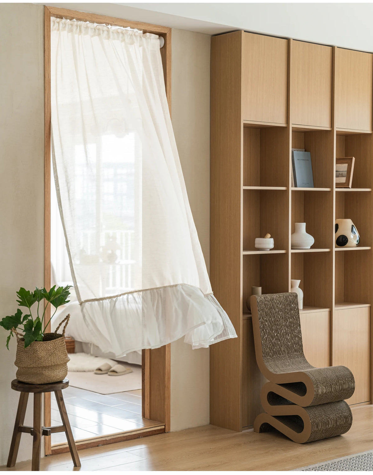 rideau classique lin beige clair fils dorés opacité maison