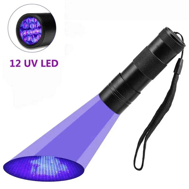 lampe torche uv noir texturée moderne cordelette détecteur urinaire animaux étancheurgence nail dryer 350
