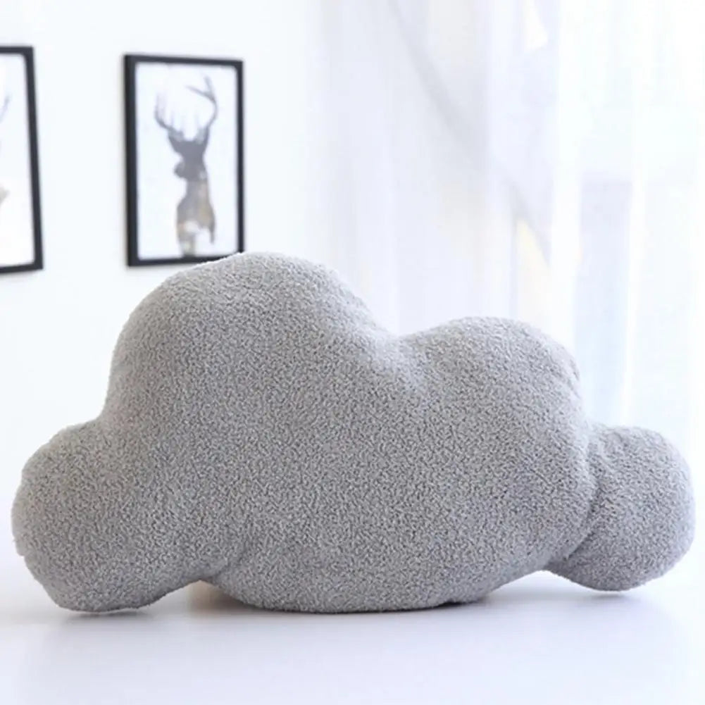 coussin nuage gris doux moderne literie corps blanc fourré oblong coton polyester